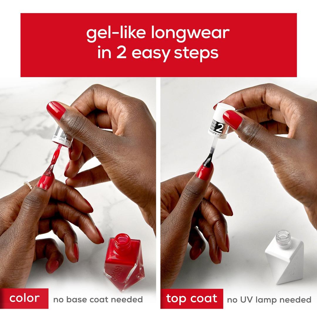 Essie Gel Couture Top Coat | High-Gloss Gel-Like Protective Top Coat